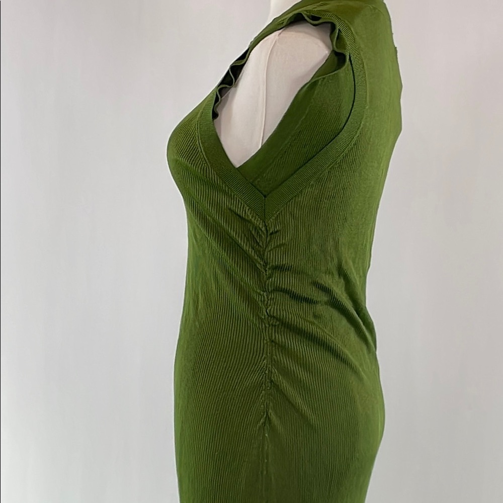 Atlein Green Knit Midi Dress, M - Picture 11 of 14